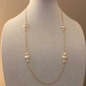 Vintage Heart Station Necklace